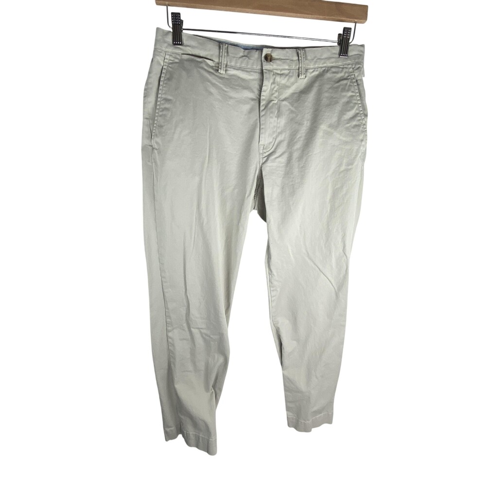 Polo Ralph Lauren Pants Mens 32x29 Khaki Stretch Straight Fit Polo Chino